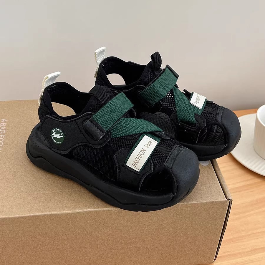 2025 New Breathable Sandals Beach Shoes Unisex Girls Baotou Men's Soft Sole Fashion Baby Girl Summer Korean Sandals