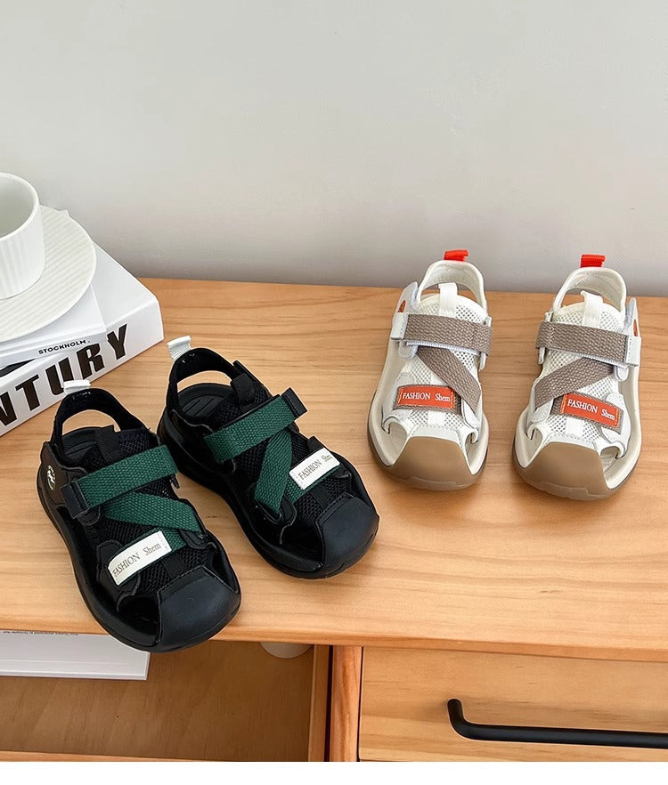 2025 New Breathable Sandals Beach Shoes Unisex Girls Baotou Men's Soft Sole Fashion Baby Girl Summer Korean Sandals