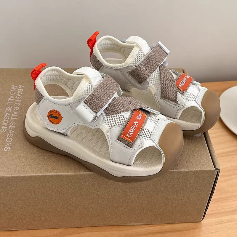 2025 New Breathable Sandals Beach Shoes Unisex Girls Baotou Men's Soft Sole Fashion Baby Girl Summer Korean Sandals