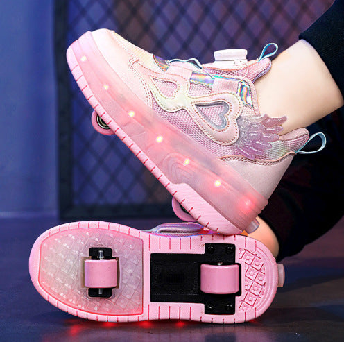 Explosive Heelys Shoes Boys Summer Breathable Children Pupils sneaker Light Shoes Skating Skate Shoes Girls
