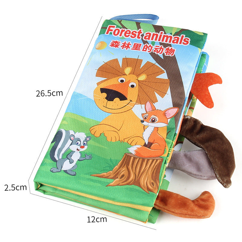 Baby Baby Sea, Land and Air Tail Cloth Book Chinese and English Ocean Forest Flying Animal Palm Book Early Education Toys