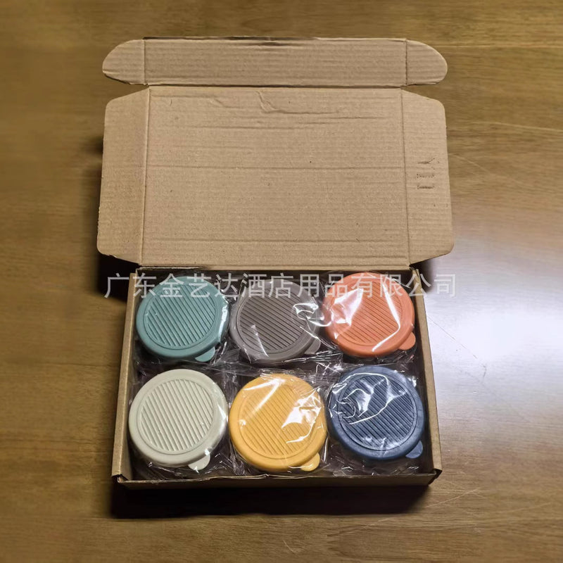 Cross-border Mini 304 Stainless Steel Dip Seasoning Box Cartoon Bear Plate with Lid Tomato Sauce Salad Sauce Cup