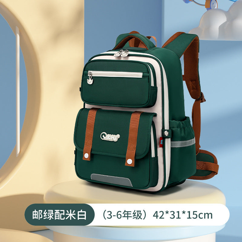 Seven-Star Fox Lighter Load Posture-Relief Orthopedic Backpack for Primary School, 3-6 Years (Multiple Modules Massage Back Pad) Kids’ Double-Shoulder Backpack