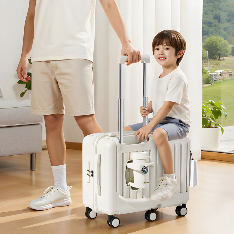 New Factory Direct Sale Children's Ride-On Suitcase 20-Inch Multi-Functional Lightweight Trolley Suitcase with Universal Wheels