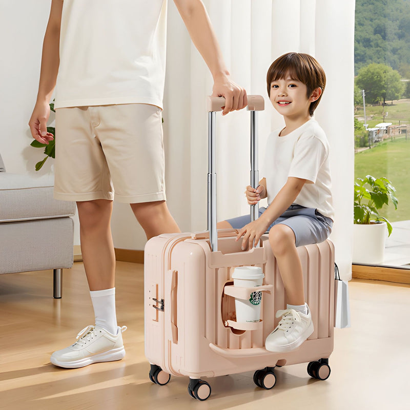 New Factory Direct Sale Children's Ride-On Suitcase 20-Inch Multi-Functional Lightweight Trolley Suitcase with Universal Wheels