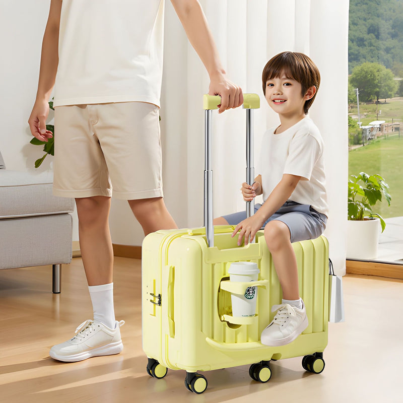 New Factory Direct Sale Children's Ride-On Suitcase 20-Inch Multi-Functional Lightweight Trolley Suitcase with Universal Wheels