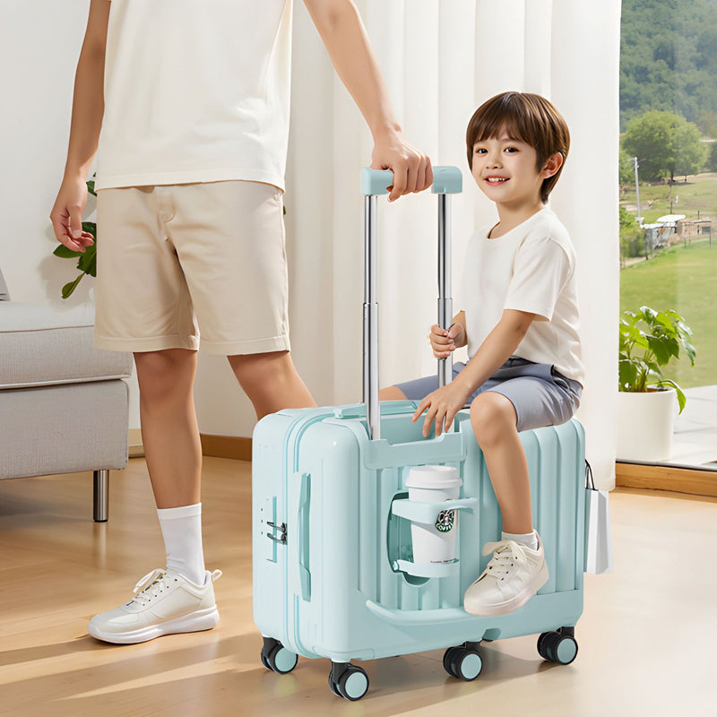 New Factory Direct Sale Children's Ride-On Suitcase 20-Inch Multi-Functional Lightweight Trolley Suitcase with Universal Wheels