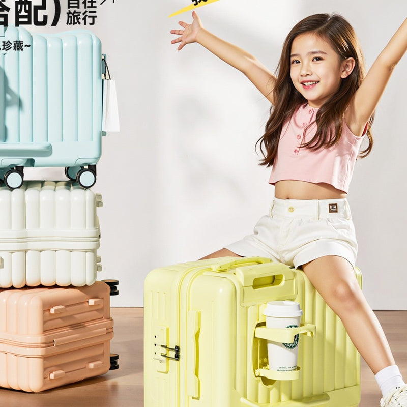 New Factory Direct Sale Children's Ride-On Suitcase 20-Inch Multi-Functional Lightweight Trolley Suitcase with Universal Wheels