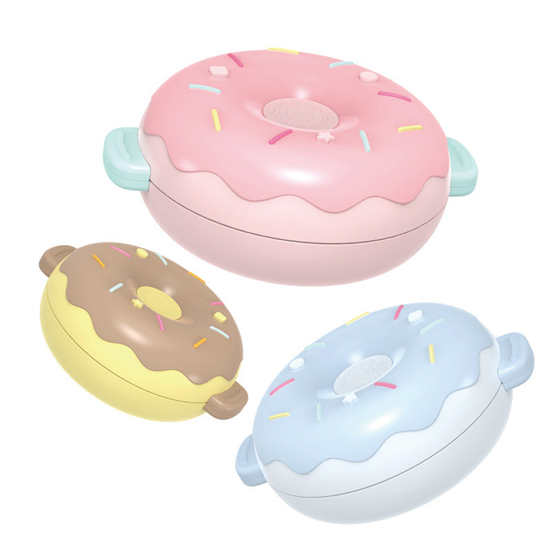 Goryeobaby Kids Stainless Steel Suction Cup Water-Fill Insulated Bowl for Baby (Bento-Style Divided Feeding Plate)