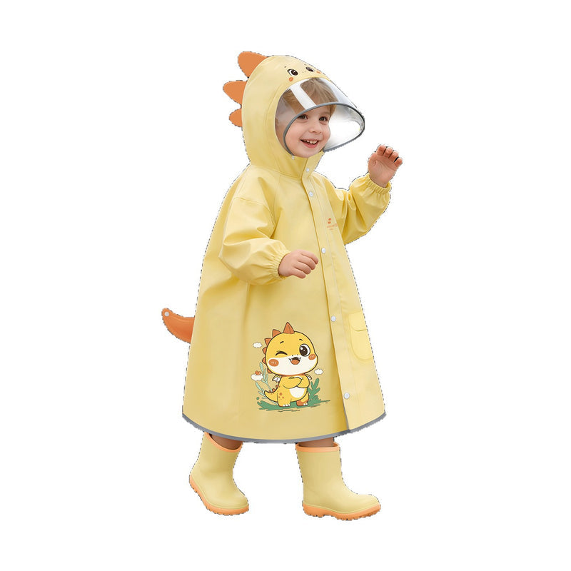 Zhengyu Raincoat for Children, One-Piece, Suitable for 6-12-Year-Old Primary School Students, Eva Full-Body Rain Poncho for Heavy Rain