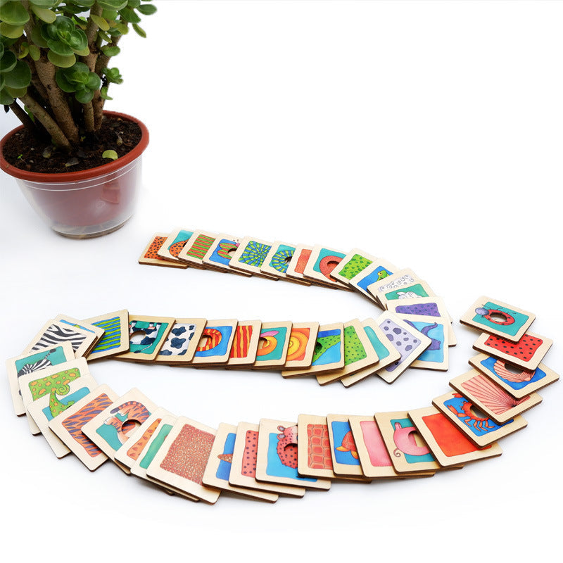 24 pairs of animal fur skin matching toys Montessori early childhood children parent-child interactive desktop teaching aids pattern matching
