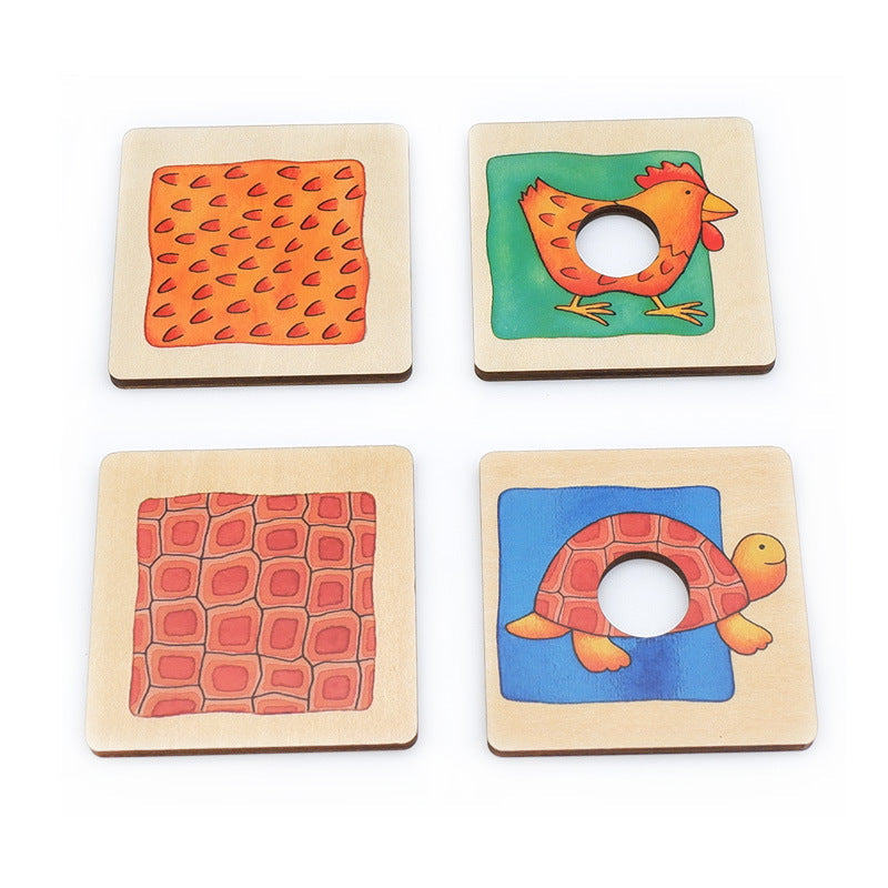 24 pairs of animal fur skin matching toys Montessori early childhood children parent-child interactive desktop teaching aids pattern matching