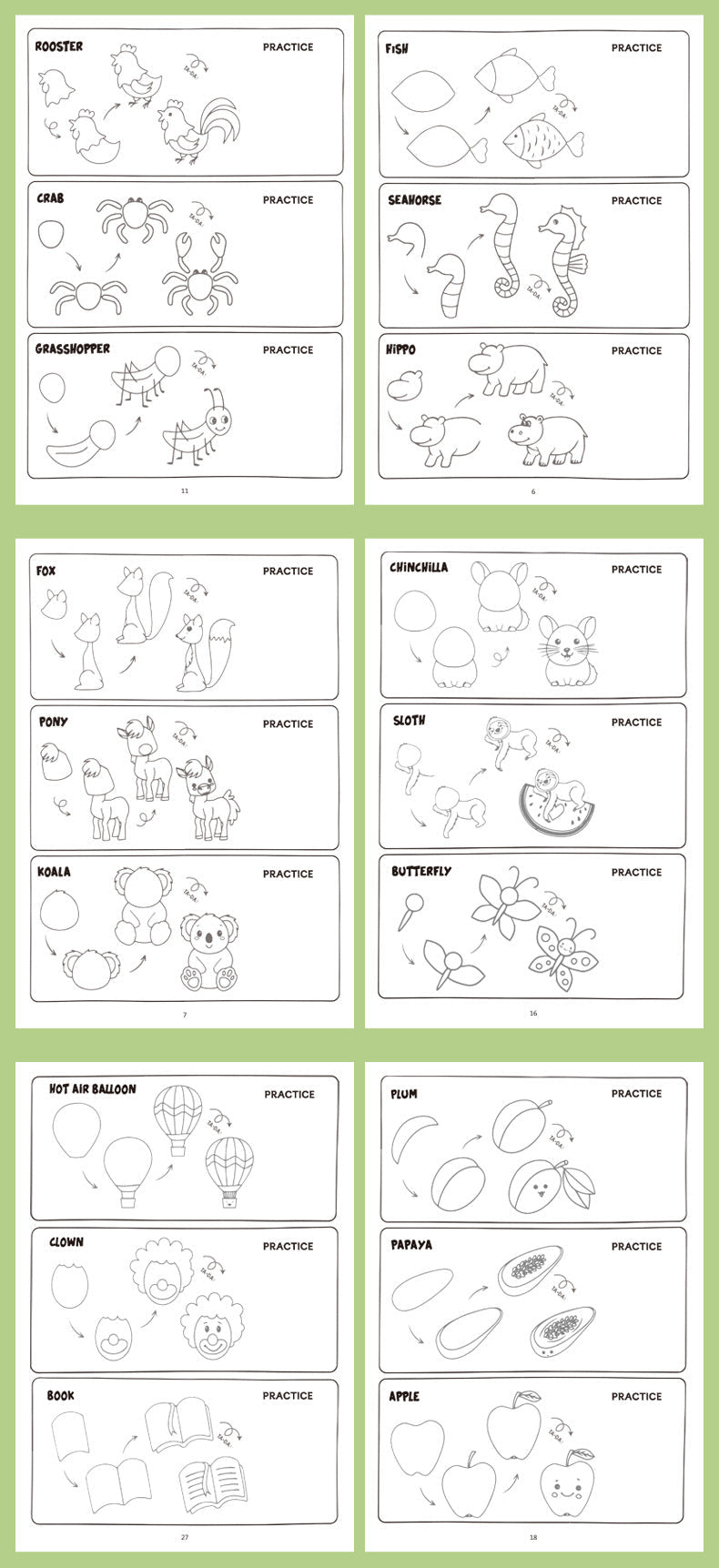 Cross-Border Popular Children's Step-By-Step Drawing Book, Coloring Book, Pattern Breakdown Drawing Book, Teaching You How to Draw, Book Toy