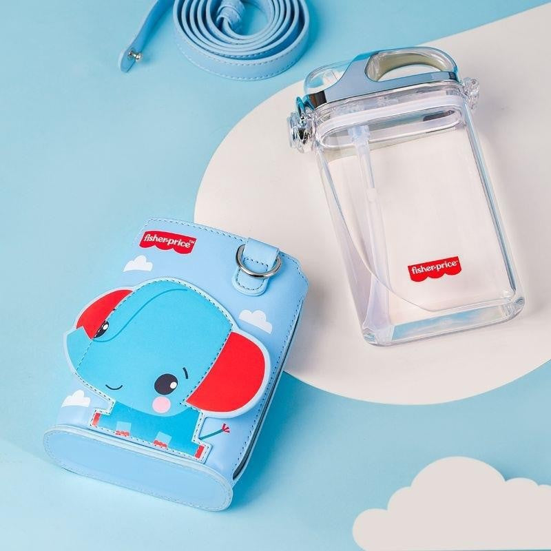 Fisher-Price Kidsren's Water Cup Baby Sippy Cup Summer Cup Rope Learning Drinking Cup Male and Female Students Sports Outdoor Water Kettle