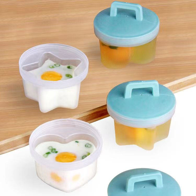 Kitchen Steamed Egg Maker 4-Piece Set – Breakfast Egg Cooker Mold, DIY Creative Egg Cooking Set, Boxed