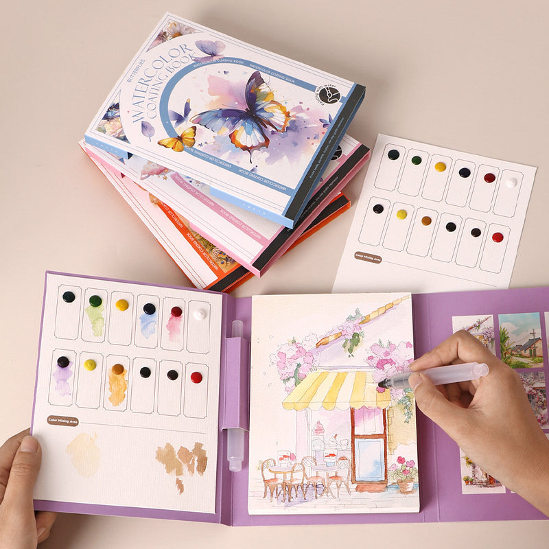 DIY Decompression Portable Adult Comes With Pigment Filling Gouache Painting Pic