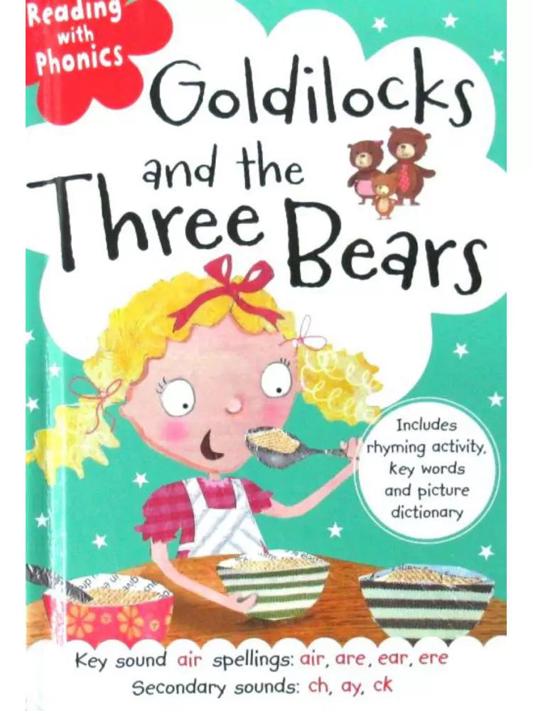 English Original Book: Phonics Storybook Series – Goldilocks (Parent-Child Shared Reading) Picture Book of the Blonde Girl and the Three Bears, Classic Fairy Tales for Fun Learning