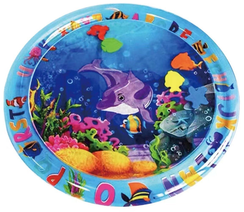 New Ocean Fish Baby Round Inflatable Kids Crawling Water Mat – Super Large “Patty Pat” Play Toy Ice Pad
