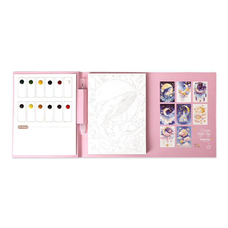 DIY Decompression Portable Adult Comes With Pigment Filling Gouache Painting Pic