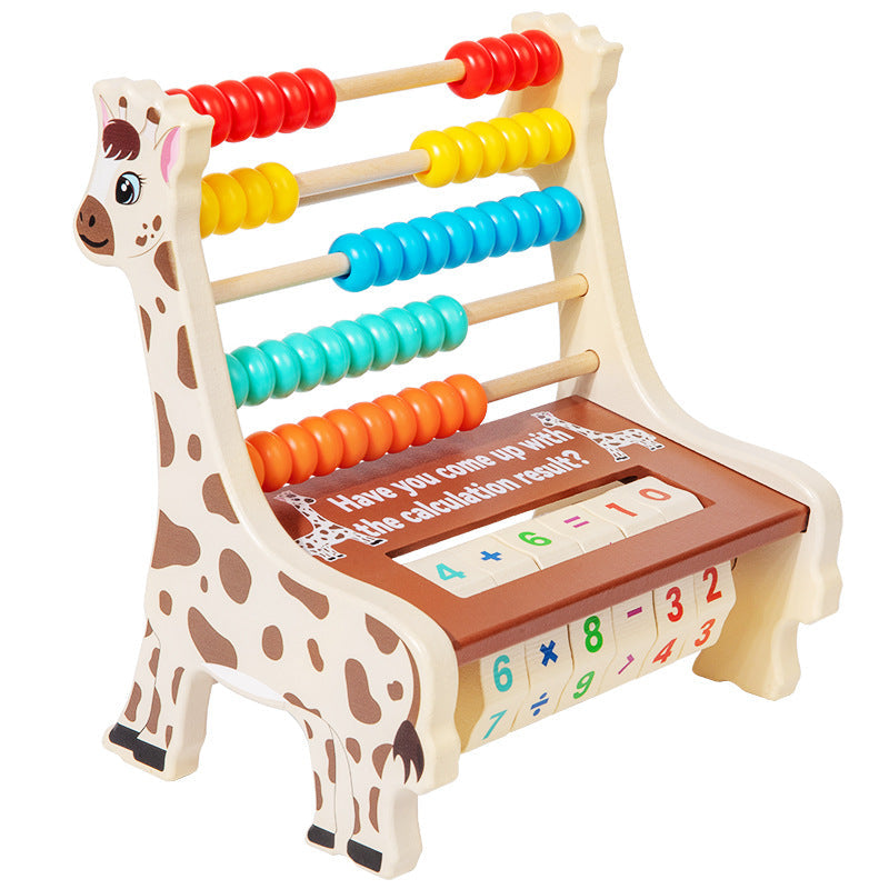 Children's Montessori Arithmetic Calculation Frame Addition and Subtraction Counting Tool Abacus Teaching Aids Kindergarten Enlightenment First Grade