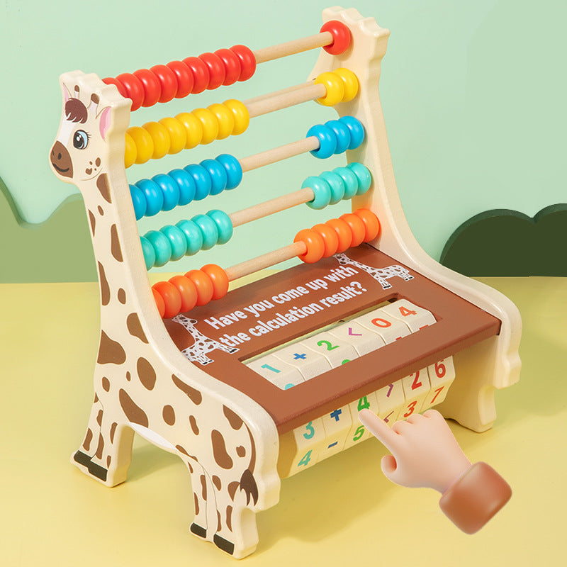 Children's Montessori Arithmetic Calculation Frame Addition and Subtraction Counting Tool Abacus Teaching Aids Kindergarten Enlightenment First Grade