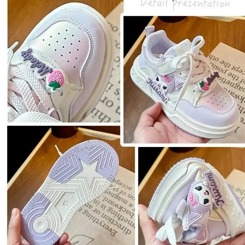 Girl Kuromi Sports Shoes Tennis Shoes New Sanrio Hello Kitty Kawaii Child Cartoon Breathable Casual Shoes Cute Fashion Gift
