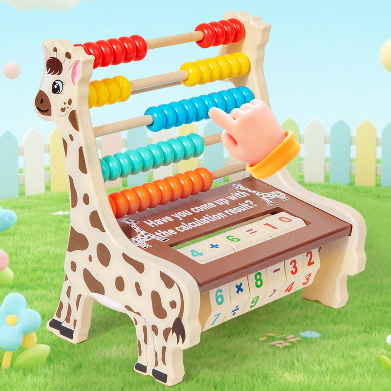 Children's Montessori Arithmetic Calculation Frame Addition and Subtraction Counting Tool Abacus Teaching Aids Kindergarten Enlightenment First Grade