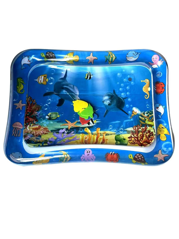 New Ocean Fish Baby Round Inflatable Kids Crawling Water Mat – Super Large “Patty Pat” Play Toy Ice Pad