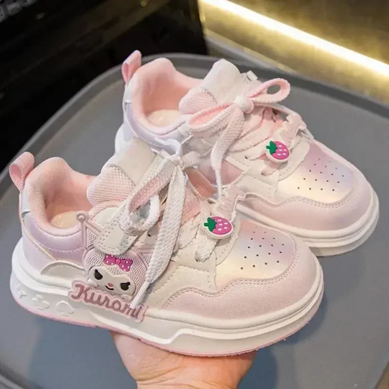 Girl Kuromi Sports Shoes Tennis Shoes New Sanrio Hello Kitty Kawaii Child Cartoon Breathable Casual Shoes Cute Fashion Gift
