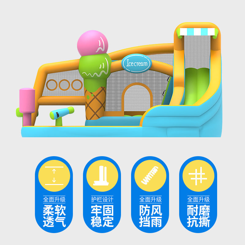 Children's Home Inflatable Castle, Shopping Mall Trampoline, Children's Slide, Jumping Bed, Outdoor Inflatable Water Spray Castle, Naughty Castle