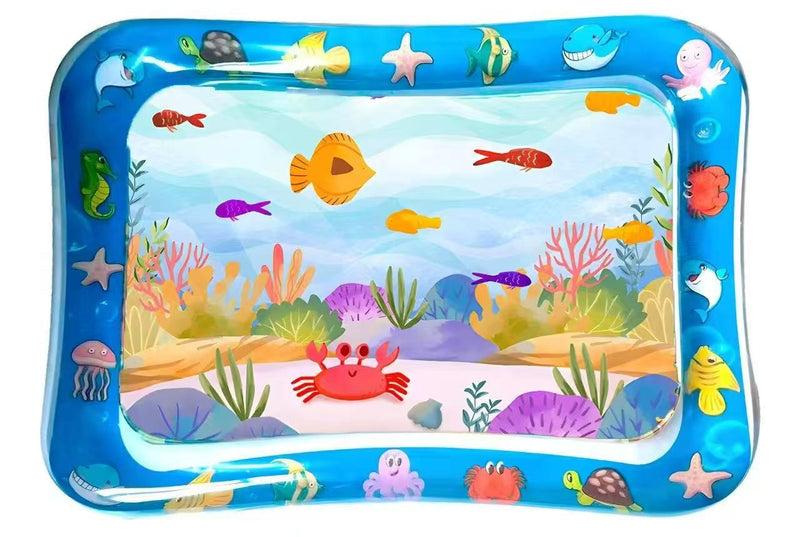New Ocean Fish Baby Round Inflatable Kids Crawling Water Mat – Super Large “Patty Pat” Play Toy Ice Pad