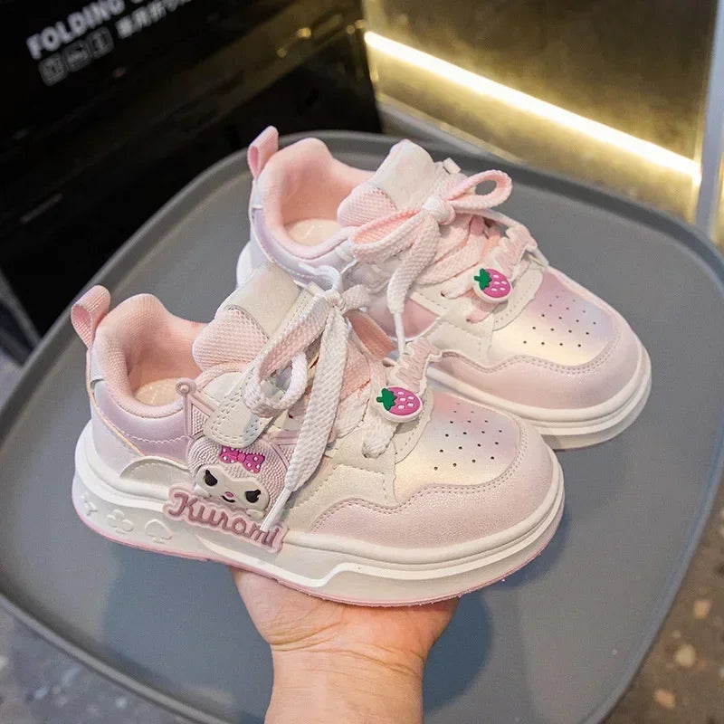 Girl Kuromi Sports Shoes Tennis Shoes New Sanrio Hello Kitty Kawaii Child Cartoon Breathable Casual Shoes Cute Fashion Gift
