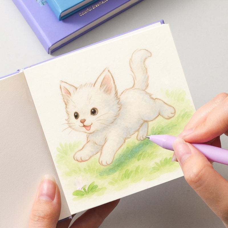 Mini Painting Book, Oil Painting Square Small Painting Book, Portable Blank Simple Drawing Book, Sketch Hand-Painted Drawing Book, Sketch Book