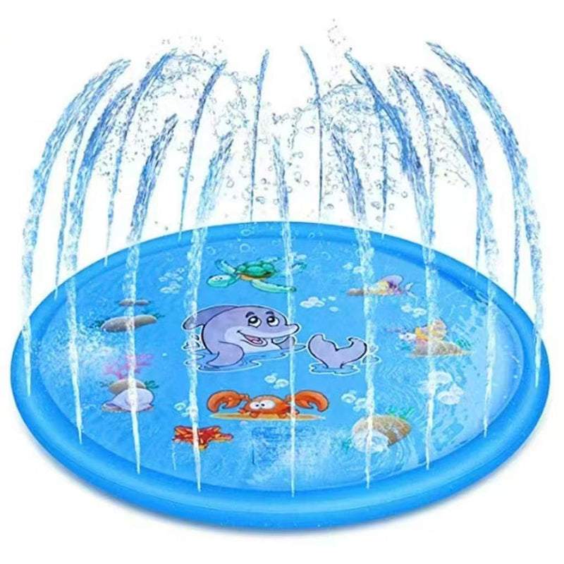 New Ocean Fish Baby Round Inflatable Kids Crawling Water Mat – Super Large “Patty Pat” Play Toy Ice Pad