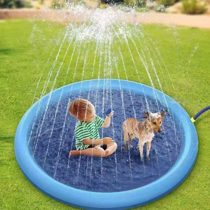 New Ocean Fish Baby Round Inflatable Kids Crawling Water Mat – Super Large “Patty Pat” Play Toy Ice Pad