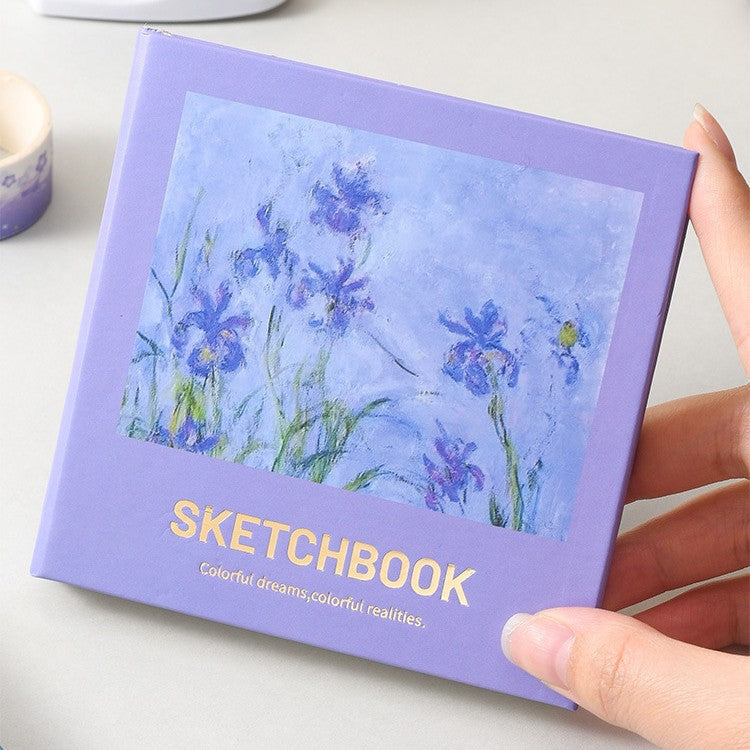 Mini Painting Book, Oil Painting Square Small Painting Book, Portable Blank Simple Drawing Book, Sketch Hand-Painted Drawing Book, Sketch Book