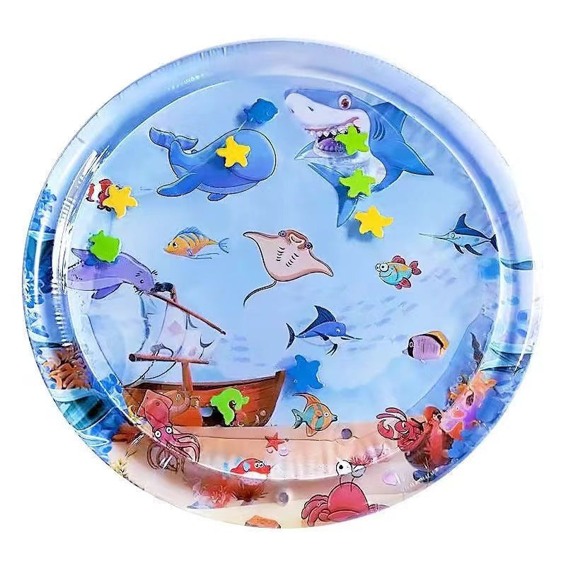 New Ocean Fish Baby Round Inflatable Kids Crawling Water Mat – Super Large “Patty Pat” Play Toy Ice Pad