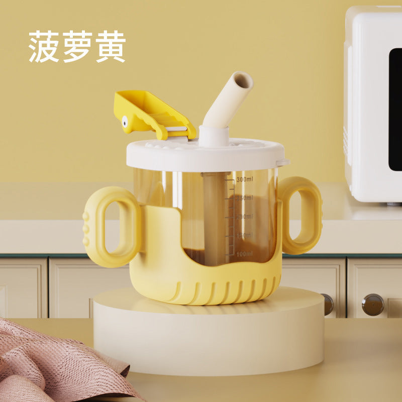 Jiayi drinking cup for babies with handle scale baby straw cup Milk Cup drop-resistant children's water Cup wholesale