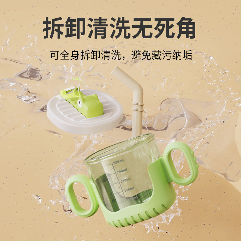 Jiayi drinking cup for babies with handle scale baby straw cup Milk Cup drop-resistant children's water Cup wholesale