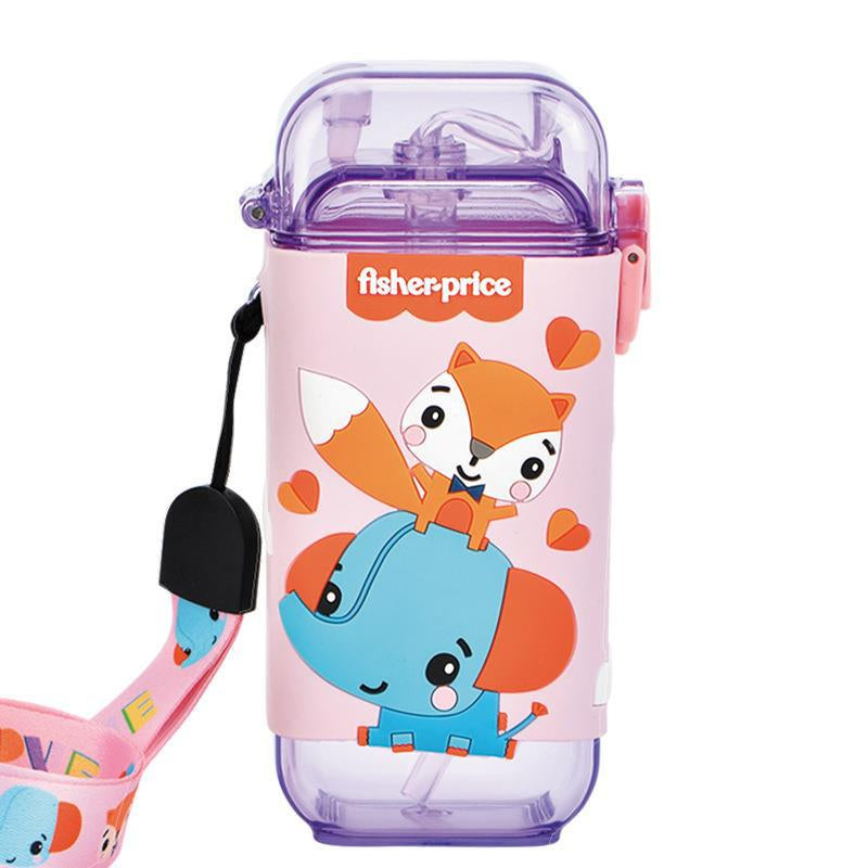Fisher-Price Kidsren's Water Cup Baby Sippy Cup Summer Cup Rope Learning Drinking Cup Male and Female Students Sports Outdoor Water Kettle