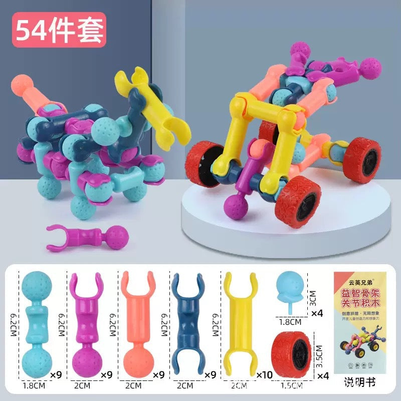 Skeleton Building Blocks Kidsren's Joint Sticks Puzzle Assembly Intelligence Development Large Particle Building Blocks Kindergarten Early Education Toys