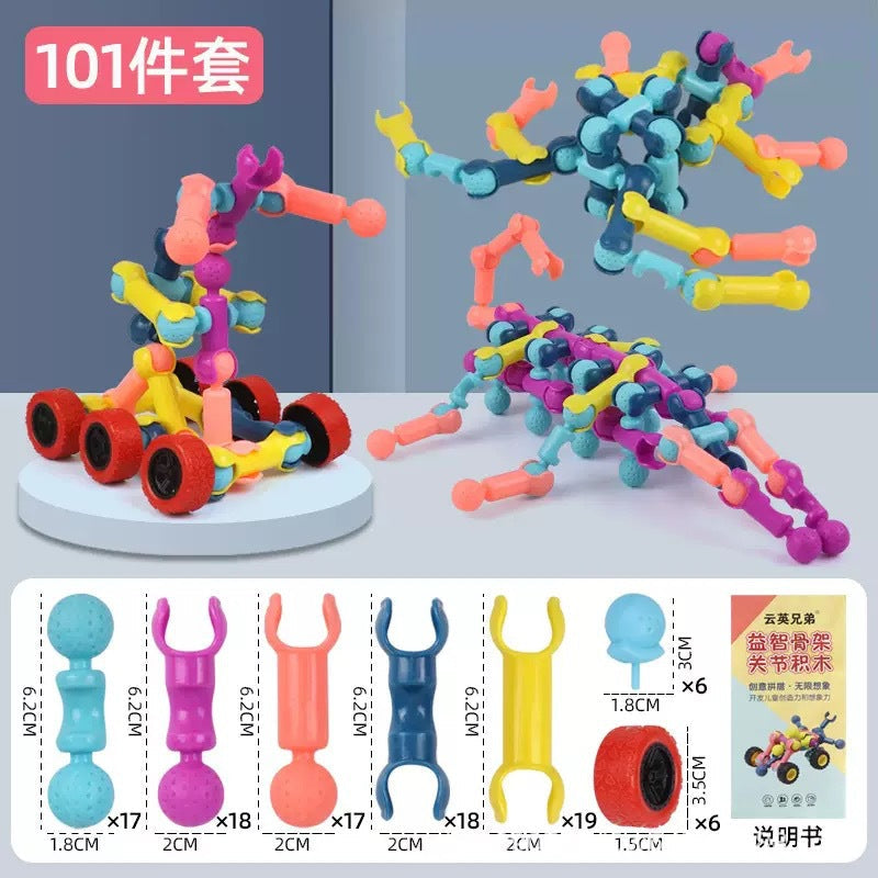 Skeleton Building Blocks Kidsren's Joint Sticks Puzzle Assembly Intelligence Development Large Particle Building Blocks Kindergarten Early Education Toys