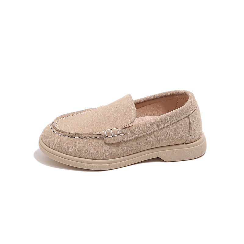 Foreign Trade 2025 New Spring & Fall Comfortable Casual Shoes Flats Round Toe Non-Slip Slip-On Loafers Boys' Beanie Shoes