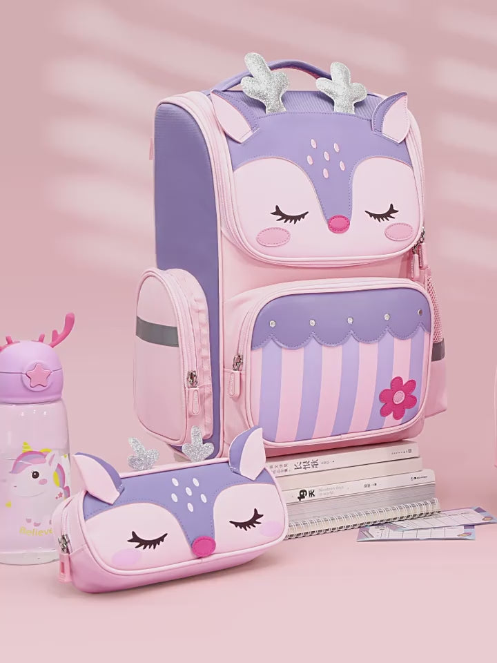 Cute Kids Backpack for Elementary Girls (1–3–6 Years) – Ultra-Light, Weight-Relief School Bag, Cross-Border Wholesale