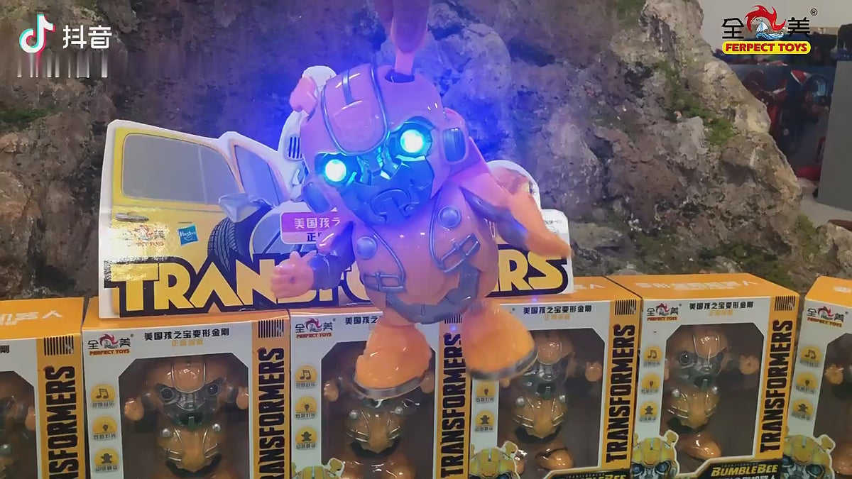 Early Education Intelligent Voice Interactive Transforming Robot King Kong Dancing Bumblebee Skateboard Children's Electric Toy Birthday