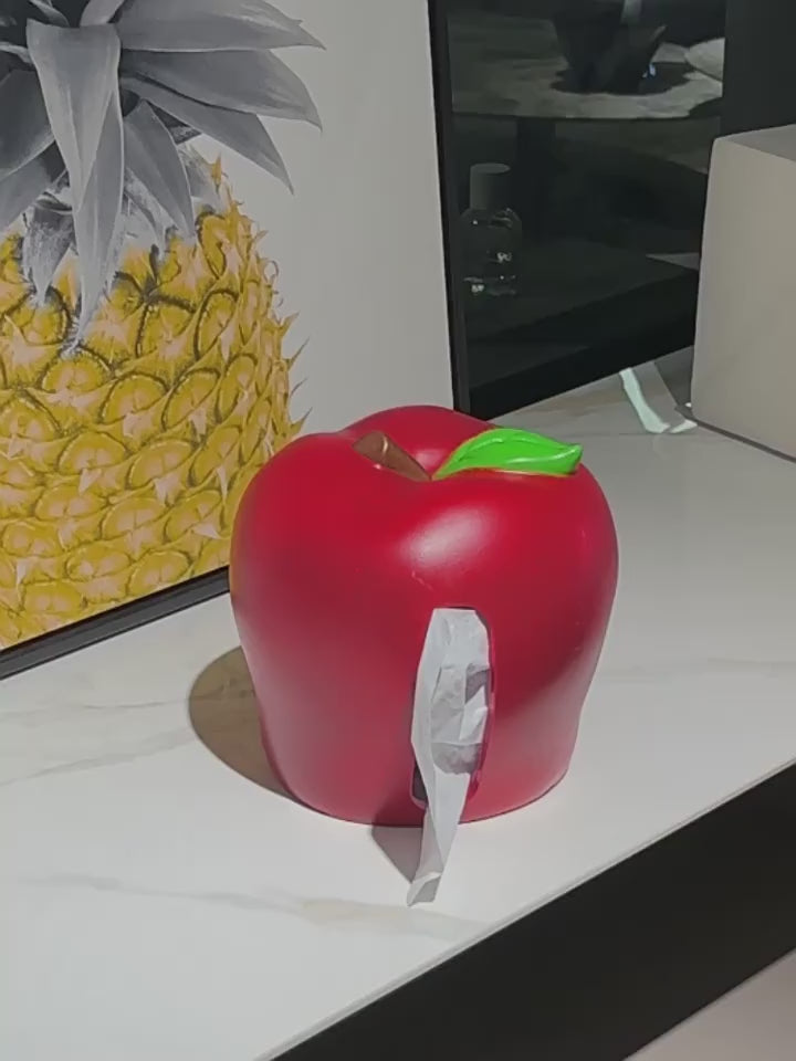 Apple Tissue Box Home Living Room Creative Napkin Paper Holder Premium Desktop Tabletop Storage Decorative Ornament