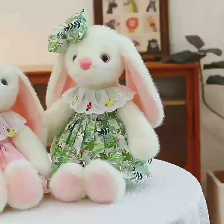 Adorable Little Bunny Plush Toy Comfort Lovey Doll Binky Rabbit for Bedtime Cuddles—Run-Run Bunny Sleep Companion for Girls, Birthday Gift