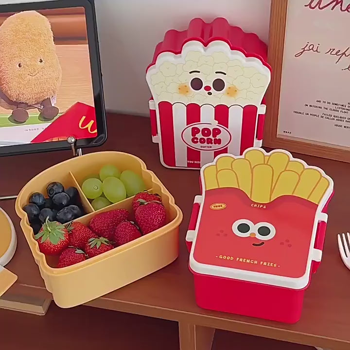 Cute Lunch Box Fruit Salad Sandwich Preservation Box High Color Value Women's Small Lunch Box Lightweight for Students and Children