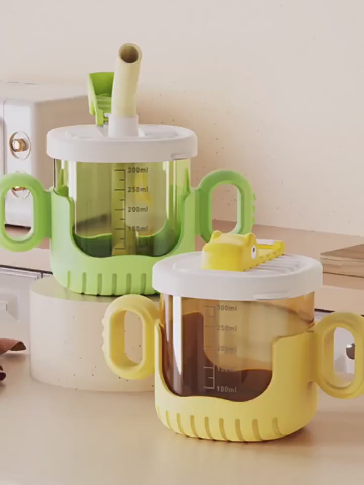 Jiayi drinking cup for babies with handle scale baby straw cup Milk Cup drop-resistant children's water Cup wholesale